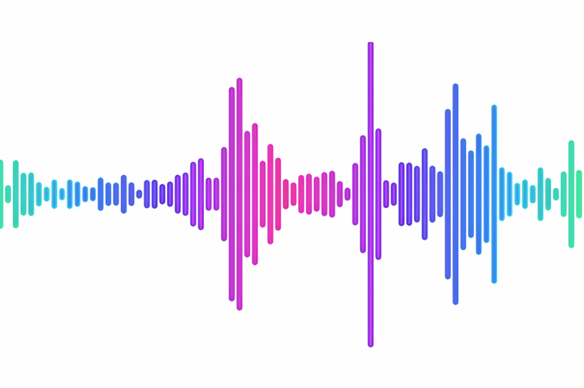 Stylized audio waveform illustration for Whisper Serbian fine-tuning article